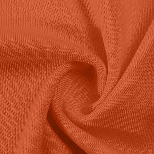 Изгорена портокалова летна есен врвна маичка за женски машки облека со краток ракав, памук, графички гроздобер, обичен лабава лабава фит мета