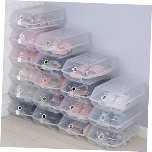 Кутија за складирање на кутии Stobaza, чисти кутии за чевли, кутии за чевли со капаци пластични кутии за чевли за кутии за складирање на