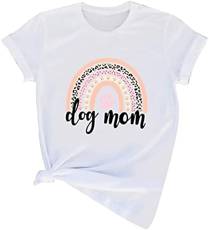 ПРЕГОЛЕМА Женска Мајка Живот Маици Графички Кошули Смешни Букви Печатени Маици Секојдневна Блуза На Денот На Мајката