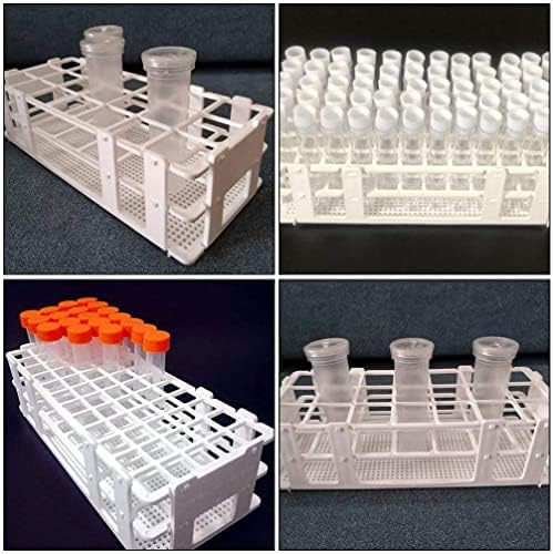 ЗАПИОН 61 парчиња Проѕирна Пластична Епрувета Држач За Решетка За Епрувета За Научни Експерименти Училишни Лабораториски Материјали