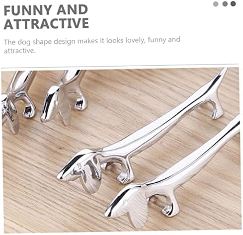 Hanabass 6pcs кученце за кученце, одмор кучиња во облик на кучиња држач за јадење, лажица вилушка, лажица керамичка лажица вилушка