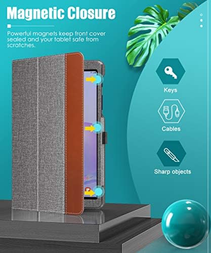 Moko Case компатибилен со Galaxy Tab A 8.4 2020, тенок лесен PU таблет обвивка за обвивка за куќиште на куќиштето на Samsung Galaxy Tab A 8.4