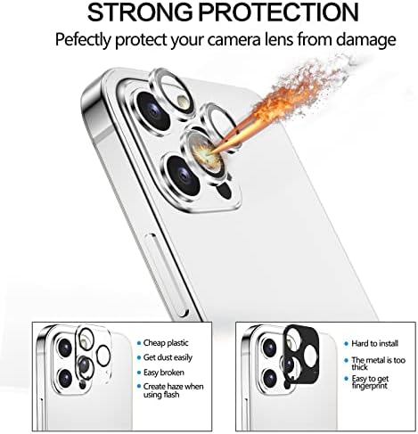 IWXTW [1 ПОСТАВЕТЕ Заштитник На Објективот На Камерата Компатибилен со Iphone 12 Pro Max 6,7 инчи, [Фиока За Инсталација] Капак На Кругот