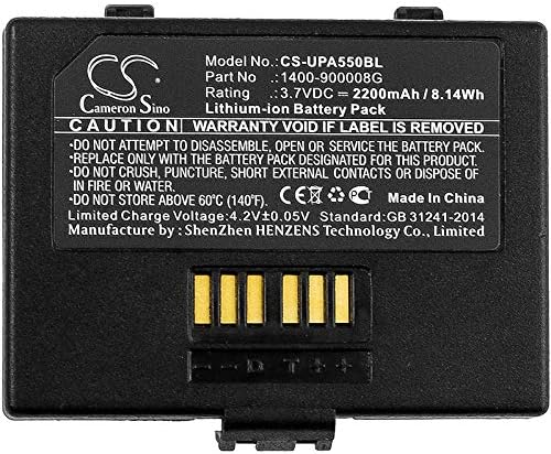 Камерон Сино Батерија за Unitech PA550 P / N: 1400-900008G 2200mAh / 8.14Wh Li-јон
