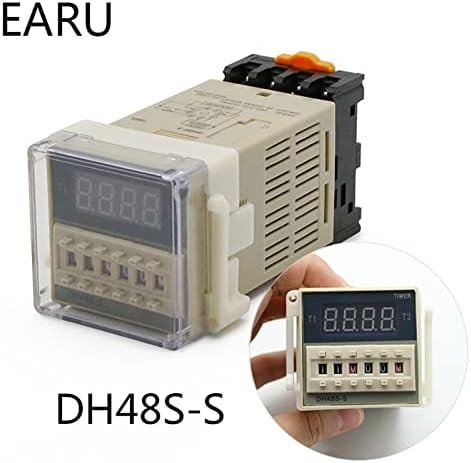 TPUOTI DH48S-S 0.1S-990H AC 110V 220V DC 12V 24V повторен циклус SPDT Програмабилен тајмер Временски прекинувач Реле со штекер