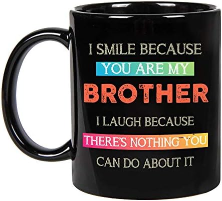Денот на татковците подароци за брат, подароци за големи браќа, роденден на малиот брат, идеи за смешни чаши за чаши за кафе, среќни смешни чаши од брат и сестра на ро