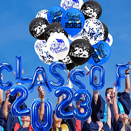 Материјали За Забава за дипломирање-56 парчиња Сениорска Декорација За Балони 2023 Година, Класа На 2023 Горд Дипломиран Балон Од