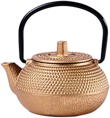 Вриење чајник мини железо чајник Тетсубин леано железо чајник кинески чај котел кунг фу чајник јапонски сад за чај за шпорет златен јапонски