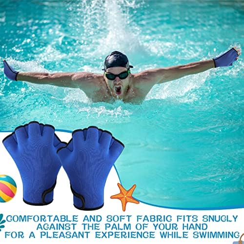 6 пара пливање нараквици Водни нараквици за пливање на ракавици за пливање тренираат фитнес нараквици за отпорност на вода