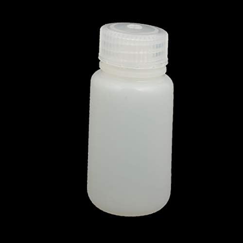 X-Dree 2pcs 50ml Пластично тркалезно лабораториско реагенс примерок од шише задебелно шише бело (2 парчиња 50мл пластика Ротонда