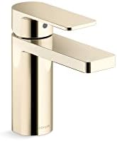 Kohler 23472-4N-AF Паралелна единечна рачка за мијалник за бања 0,5 gpm, живописно француско злато