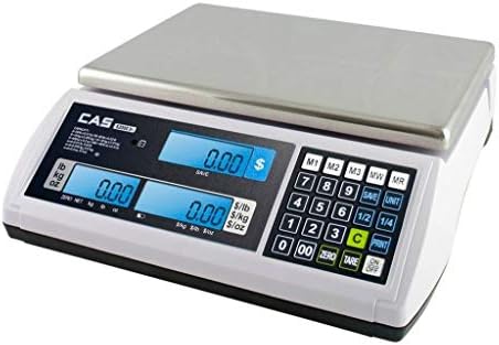 Капацитет CAS S2000JR 60 фунти - ЛЦД -дисплеј - 3 Direct Plus Snd 199 Indirect Plus - Скала на храна или малопродажба - NTEP Одобрена