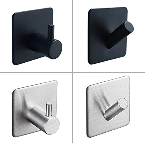 Na Black Robe Hook Wallight Hook Hookfor Hookfor Baly Bar Bation Не'рѓосувачки челик палто кука од кука за кука за кујни за кујна