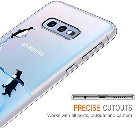 Eouine Samsung Galaxy S10e Случај, Телефон Случај Транспарентен Јасен Со Шема Ултра Тенок Шок-Отпорен Мек Гел TPU Силиконски Заден