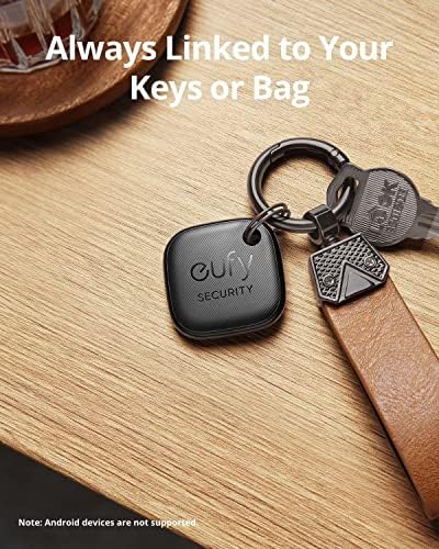 Безбедност на Eufy By Anker SmartTrack Link, Android не е поддржан, работи со Apple Find My, Key Finder, Bluetooth Tracker за ушите и багажот,