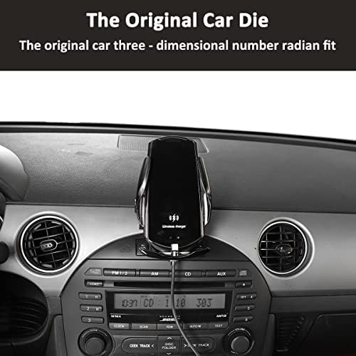 Chargонкоко безжичен полнач за автомобили за Mazda MX5 NC 2008-2015 Брзо полнење автоматско прицврстување за полнач за автомобили Телефонска