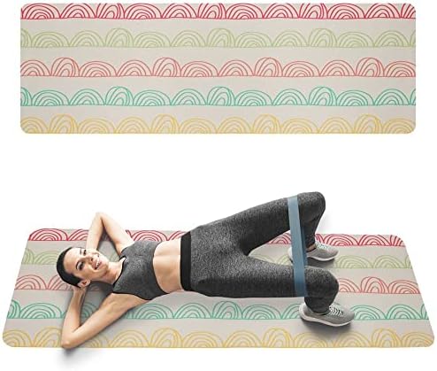 Yfbhwyf јога мат - ултра апсорбирачки вежби мат - мат што не се лизга јога - голем фитнес мат за жени - широк јога мат, 72х24 во