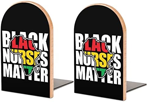 Црна Медицински Сестри Прашање Дрвени Книги Не-Пропадна Книга Штандови Држач За Книги Книга Завршува Поддржува Полици За Книги Полици