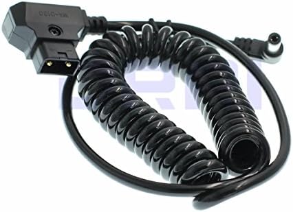DRRI D-TAP до DC 5.5x2.5 mm Coiled Cable за камера на BlackMagic Cinema/BlackMagic Video Assist/Shogun Monitor