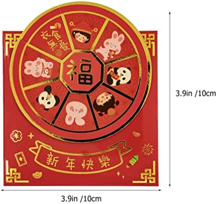 АБУФАН 6 Парчиња 2023 Кинеска Нова Година Црвени Пликови Година На Зајакот Кинески Хонгбао Цртан Филм Црвени Пакети Видете Среќни Пликови За