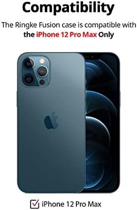Ringke Фузија Компатибилен со Iphone 12 Pro Max Случај, Анти-Отпечаток Тврд Проѕирен Мраз Заден Капак Отпорен На Удари Мека Tpu Браник