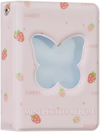 Babyfond 3 инчен мини фото албум Kpop Photocard Binder, Butterfly Hollow Photocard Holder Book, држач за книги на визит -картички, ракави