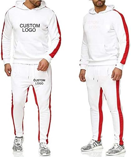 Uxzdx мажи поставува дуксери за спортска облека врвови+ панталони 2 парчиња сет за ставање јакна за обична цврста машка облека