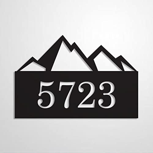 Планинска адреса метални знаци куќи брои метални wallидни уметности рустикална исечена wallидна закачалка за Ноќта на вештерките