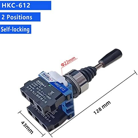 Gruni 1PCS HKC 22mm џојстик прекинувач моментален монолеверски крст-рокер господар прекинувач 2/4-насочен само-ресет само-заклучување