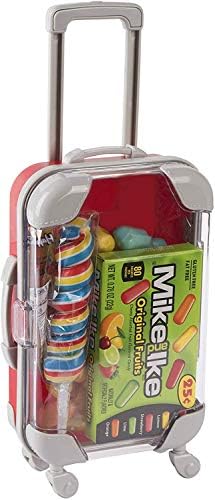 Кутија за бонбони од Хамонт мини куфери - 4 пакет - 5,5 x3.5 x1.5 - минијатурен пластичен тркалачки куфер со транспарентен капак