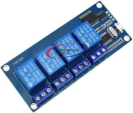 Контрола на таблата за контрола на релето на релето од 4 Way 5V со индикатор за излез на лесна реле USB интерфејс
