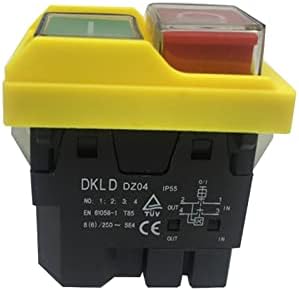 Копче за прекинувач за прекинувач GoOffy DZ04 4 пинови водоотпорен електромагнетски копче за притискање на копчето СТАРТ СТОП СТОП за