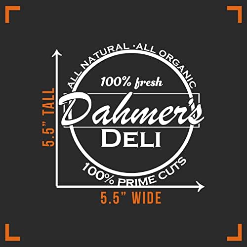 Deli Deli Deli Decal Vinyl налепница автоматски автомобил камион wallиден лаптоп | Бело | 5,5 x 5,5