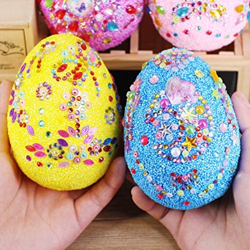 Pretyzoom Детска играчки од пена јајца Велигденски полистирен јајце форми на велигденски јајце украси занаетчиски материјали за деца да
