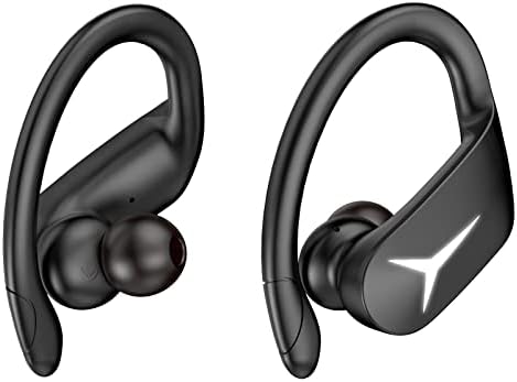 УСБЕРГ BLUETOOTH 5.1 Спортски слушалки со MIC, IPX5 водоотпорни ушни уши и кутија за полнење USB-C за iPhone/Android-слушалки за