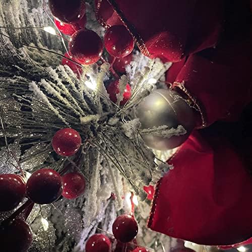 Веју Божиќни Украси скала подот парапет Виси Украси Новогодишна Атмосфера Домашен Прозорец Декорација, Црвено