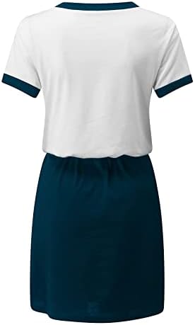 Фустан со маица плус големина V врат - летни фустани за жени 2022 плус големина ситни