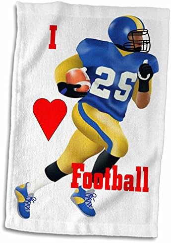 3drose Слика на I Heart Football со играч на цртани филмови - крпи