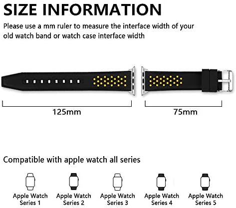 Компатибилен со лентите на Apple Watch 41mm/40mm/38mm 49mm/45mm/44mm/42mm Брзо издание нуркачи модел на силиконски замена за гума за часовници за iWatch серија 8/7/6/4/3/3 Ultra/SE Sport Bicolor за мажи и