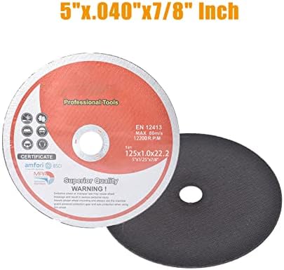 100 пакувања 5 x.040 x7/8 пресечно тркало - дискови за сечење метал и не'рѓосувачки челик