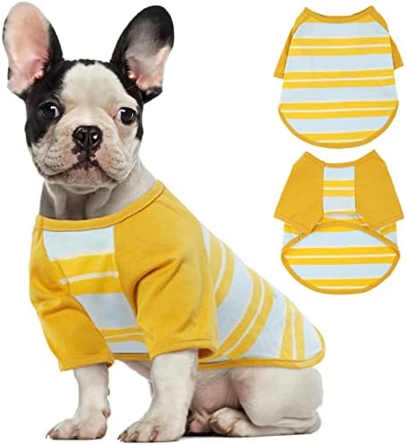 T'Chaque кошули со памучни шарени кучиња за мали средни кучиња чивахуа кученца облека маица, мека и издржлива костум за