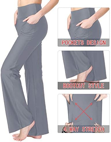 Keонорн женски подигање јога панталони со џебови со високи половини за подигање јога панталони за жени за жени