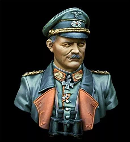 Гермајл 1/10 Втората светска војна германски командант смола фигура на биста модел / необјавен и необоен војник умирачки комплет / LS-5042