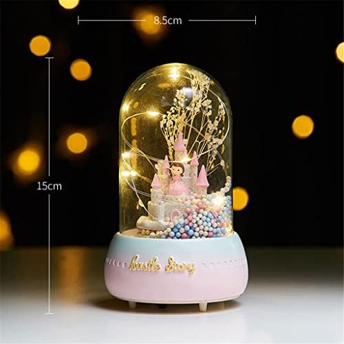Gkmjki кристална топка предводена музичка кутија девојка роденден подарок дома декорација дете принцеза девојче танцување музичка