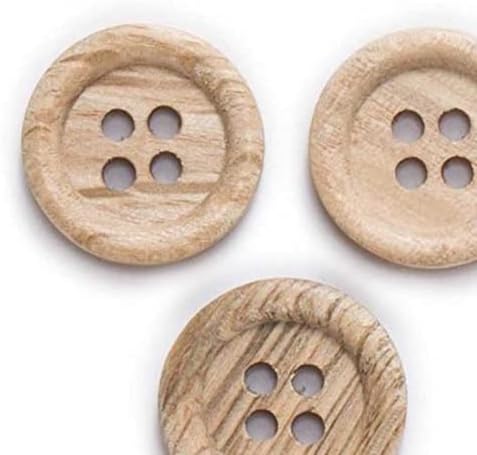 50 парчиња 2/4-дупки копче за дрво за шиење за занаетчиска облека занаетчиски занаетчии за подароци за џемпери за џемпери за прирачници