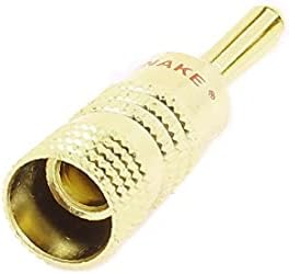 Засилувач за засилувач на бакар со бакар со бакар за 4мм диа аудио кабел златен тон (Amplififador de alta fidelidad de cobre banana Jack para