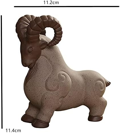 Декика модерни керамички занаети декорација, колекционерски фигурини, хороскопски овци виолетова глина чај миленичиња керамички