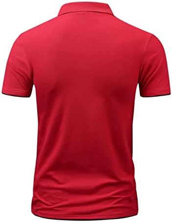 Руируилико мажи летни поло маици случајни маички со кратки ракави, патент до опуштено вклопување 3Д отпечатоци голф спортови поло