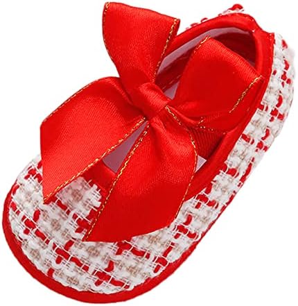 Бебе девојки мали деца меки чевли за новороденчиња пешаци чевли лак принцеза чевли со рамни пешаци за мали деца со мали чевли со големина 5