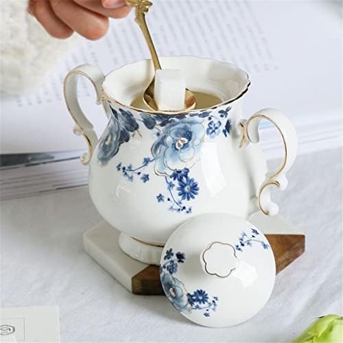 Xiulaiq Сина цветна коска Кина кафе сет керамички чај сет сад чаша керамички шеќер сад чајник кафе сет
